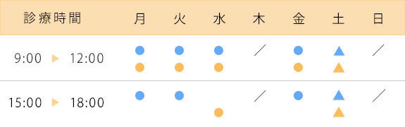診療時間案内